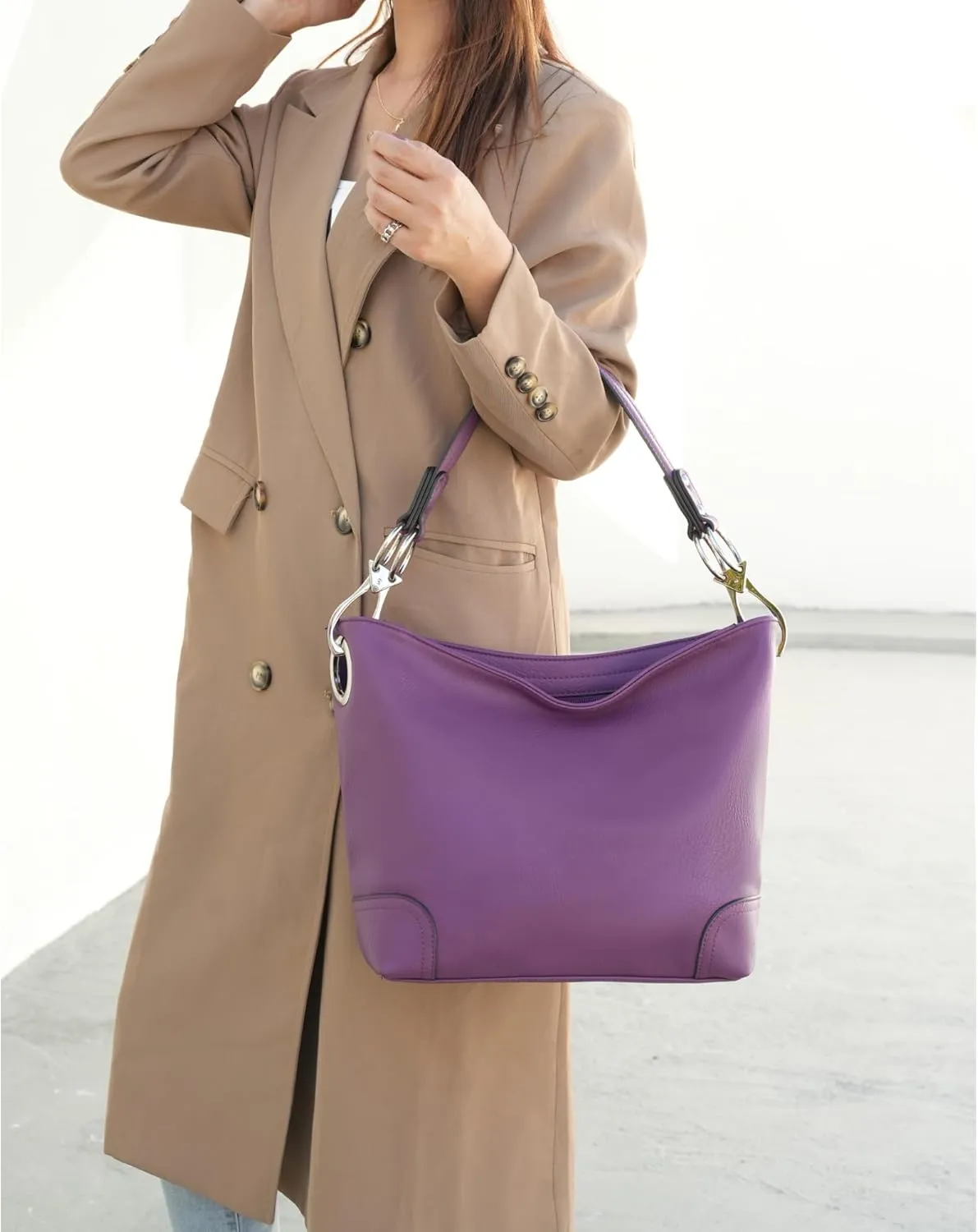 MKF Collection Hobo Purses for Women,Vegan Leather Handbag Slouchy Womens Shoulder bag – Fashion Top Handle Pocketbook