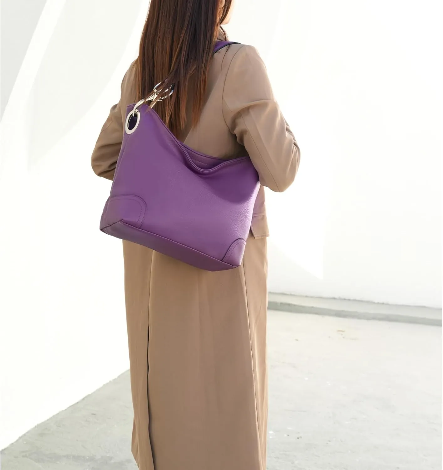 MKF Collection Hobo Purses for Women,Vegan Leather Handbag Slouchy Womens Shoulder bag – Fashion Top Handle Pocketbook