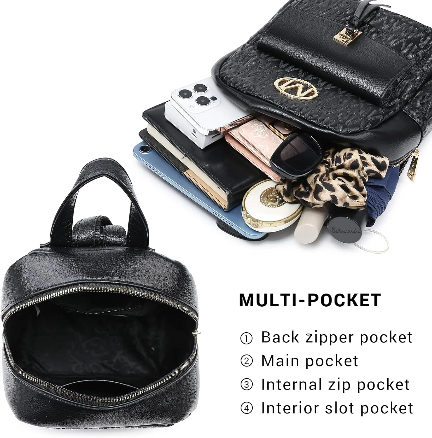 MKP Ladies Small Backpack Purse for Women Fashion Daypacks Purse Shoulder Bag with Charm Tassel