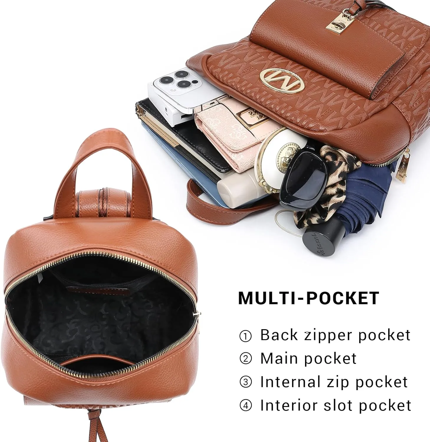 MKP Ladies Small Backpack Purse for Women Fashion Daypacks Purse Shoulder Bag with Charm Tassel