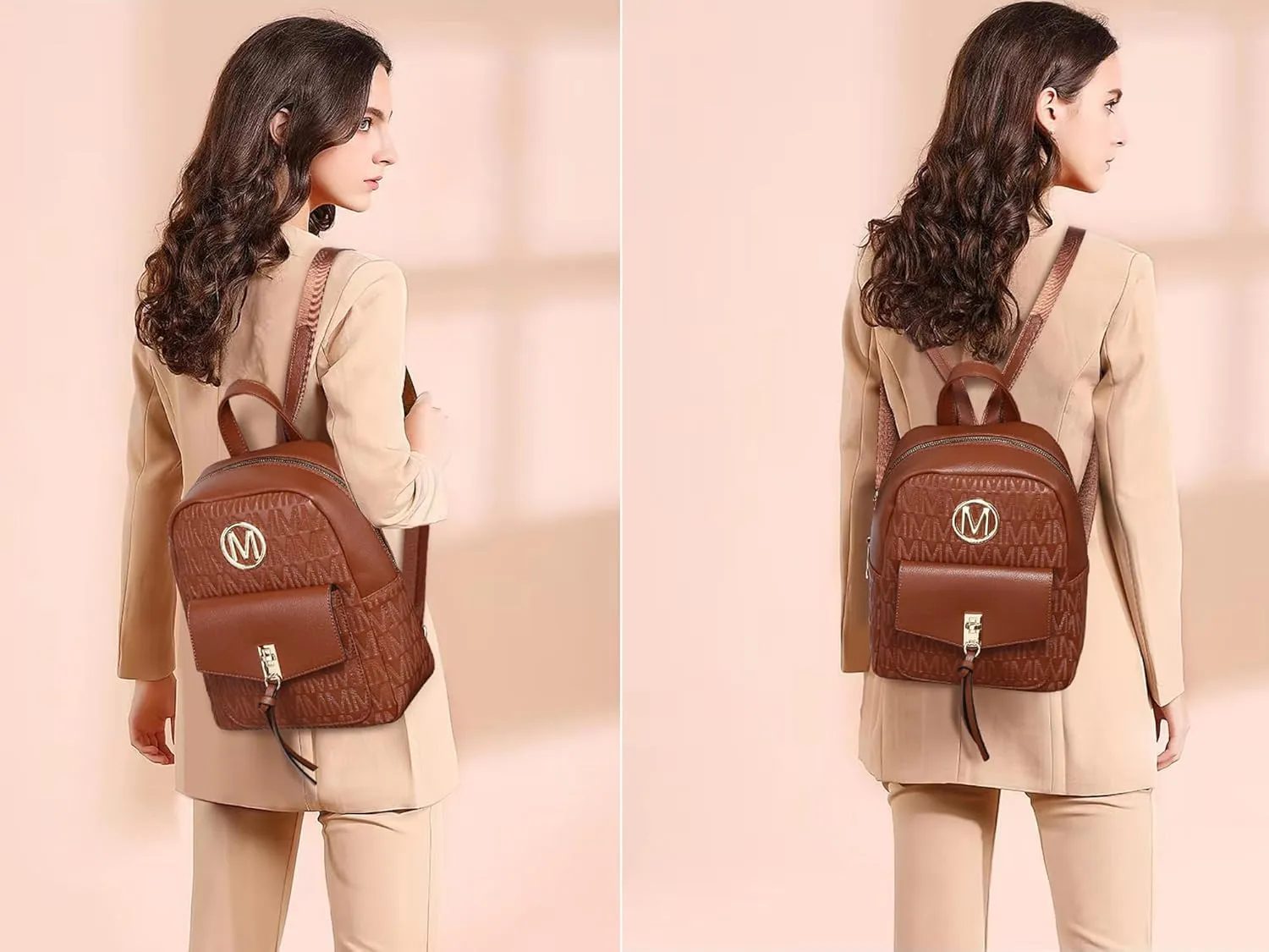 MKP Ladies Small Backpack Purse for Women Fashion Daypacks Purse Shoulder Bag with Charm Tassel