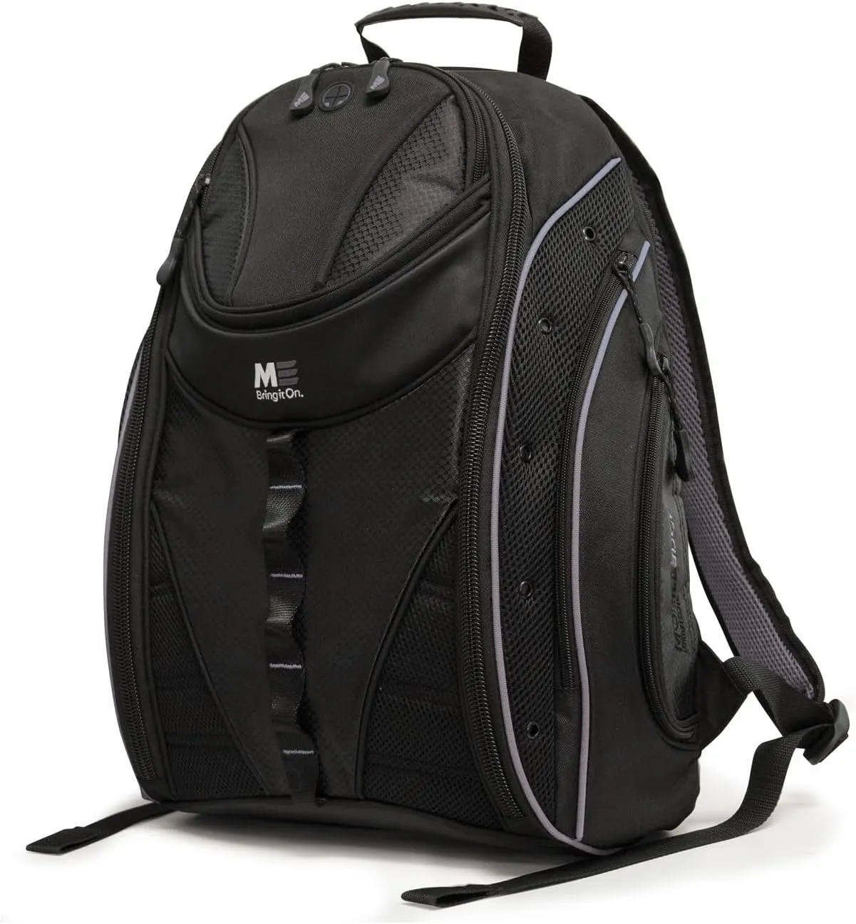 Mobile Edge ​​Express 2.0 Laptop Backpack for Men and Women, Compatible with PC and Mac Laptops 16-17 Inch, Travel Work Business Computer Bag, MEBPE22, Black with Silver Trim