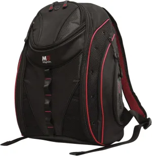 Mobile Edge ​​Express 2.0 Laptop Backpack for Men and Women, Compatible withPC and Mac Laptops 16-17 Inch, Travel Work Business Computer Bag, MEBPE72, Black with Red Trim