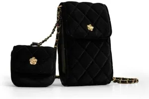 Mobile Phone Bag Diagonal Shoulder Bags Women's Velvet Rhombus Mini Letter Zero Purse Handbag