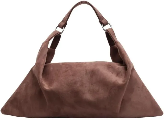 Molodo Slouchy Shoulder Bag for Women Designer Crossbody Bag Dumpling Bag Suede Hobo Bag Handbag Purses for Commuting