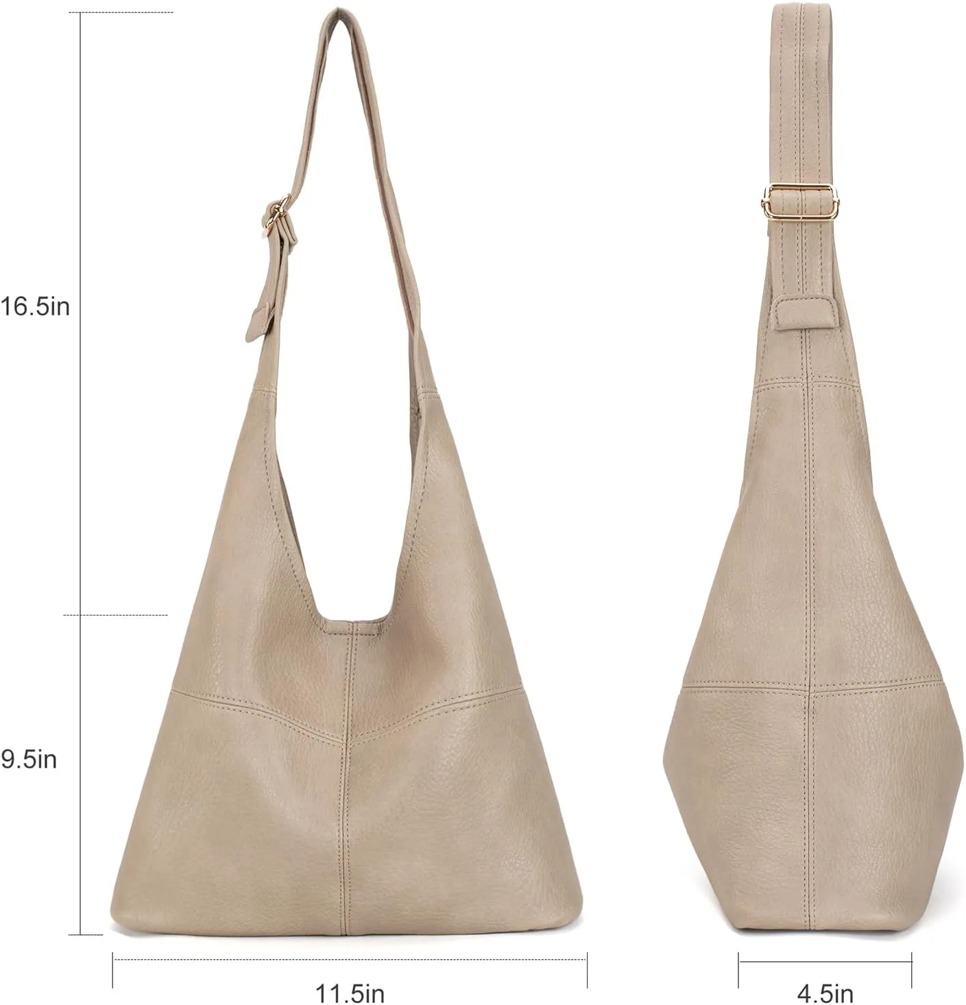 Montana West Hobo Bags Purse for Women Ultra Soft Foldable Shoulder Slouchy Handbags with Cosmetic bag