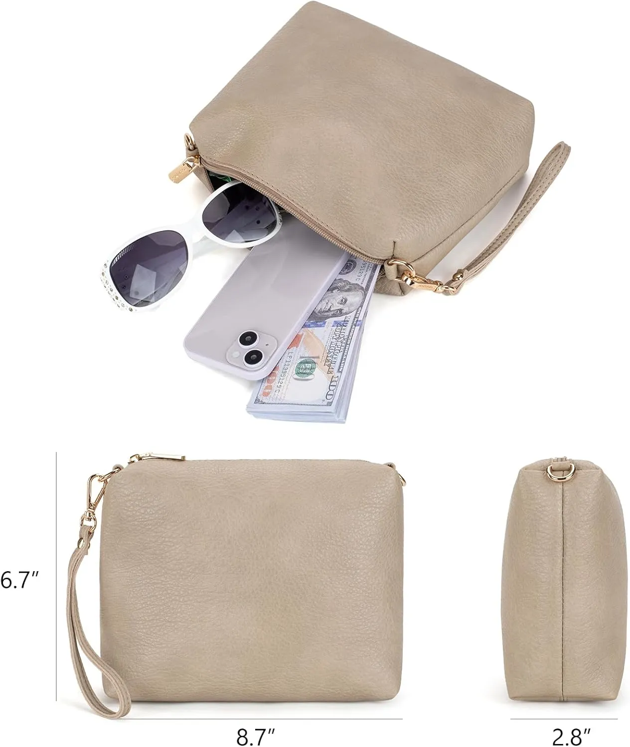 Montana West Hobo Bags Purse for Women Ultra Soft Foldable Shoulder Slouchy Handbags with Cosmetic bag