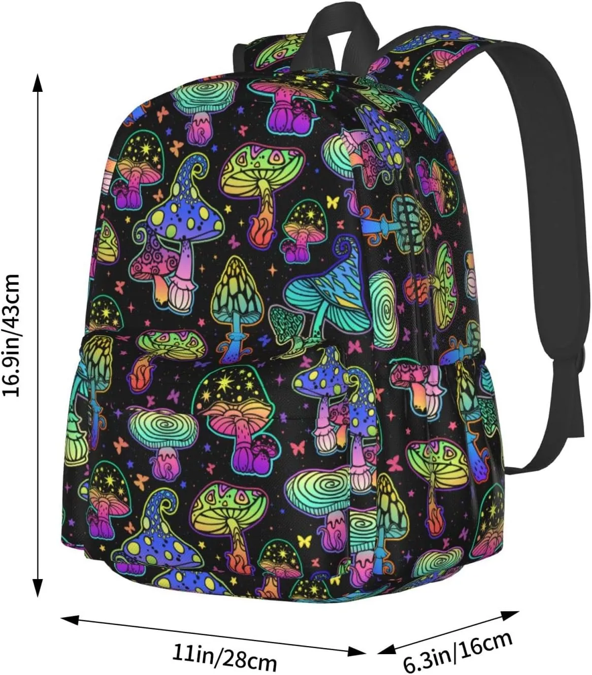 Mushroom Backpack 16 Inches Lightweight Travel Laptop Backpack