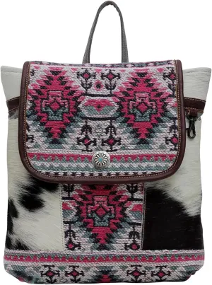 Myra Bag Western Leather Backpack Bag for Women - Flapover Upcycled Cowhide Bag Mia