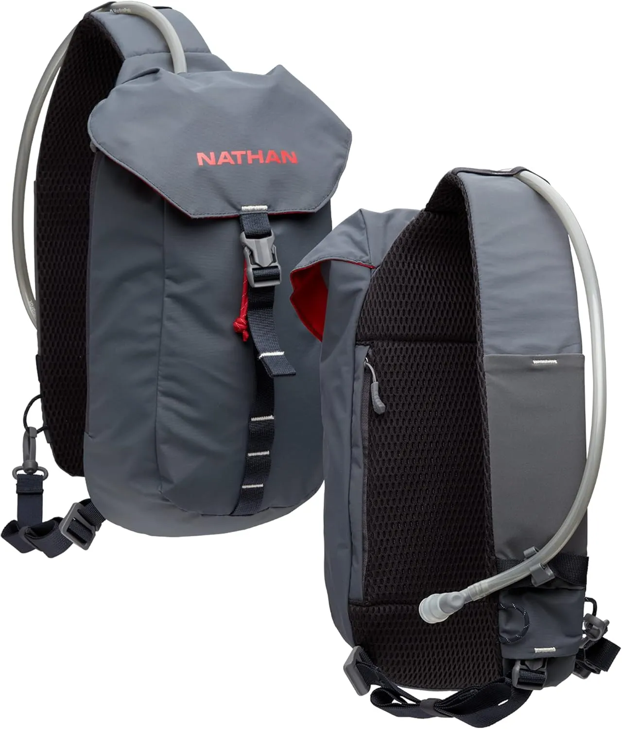 Nathan Limitless 6L Hydration Sling, Two Side Pockets & Small Zipper Stash Pocket For Essential Storage, Breathable & Moisture Wicking