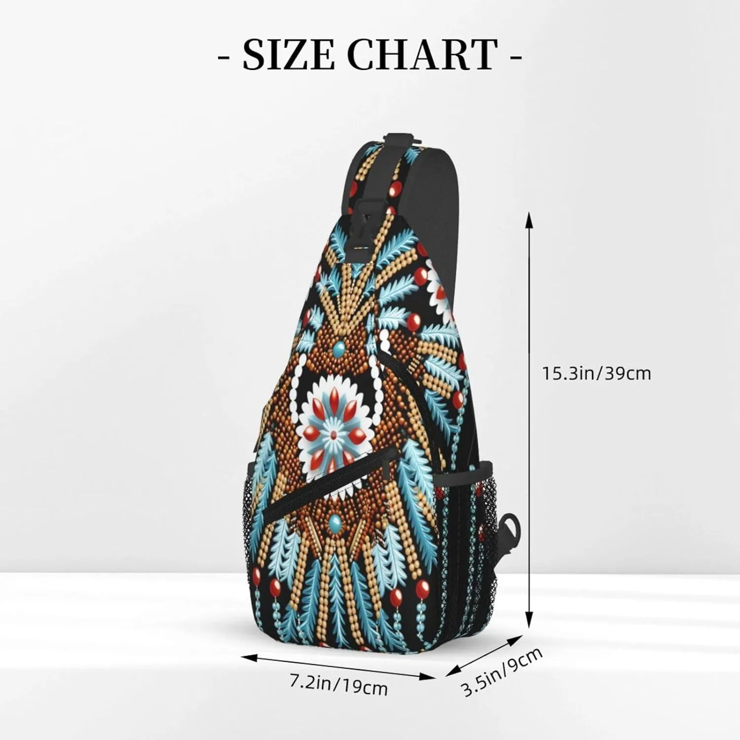 Native American Indian Sling Backpack Chest Bag Crossbody Shoulder Bag Gym Cycling Travel Hiking Daypack For Men Women