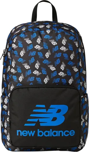 New Balance Backpack, Core Performance Daypack Small Hiking Bag, Black, Blue, One Size