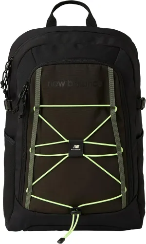 New Balance Laptop Backpack, Bungee Travel Bag for Men and Women, Green, One Size
