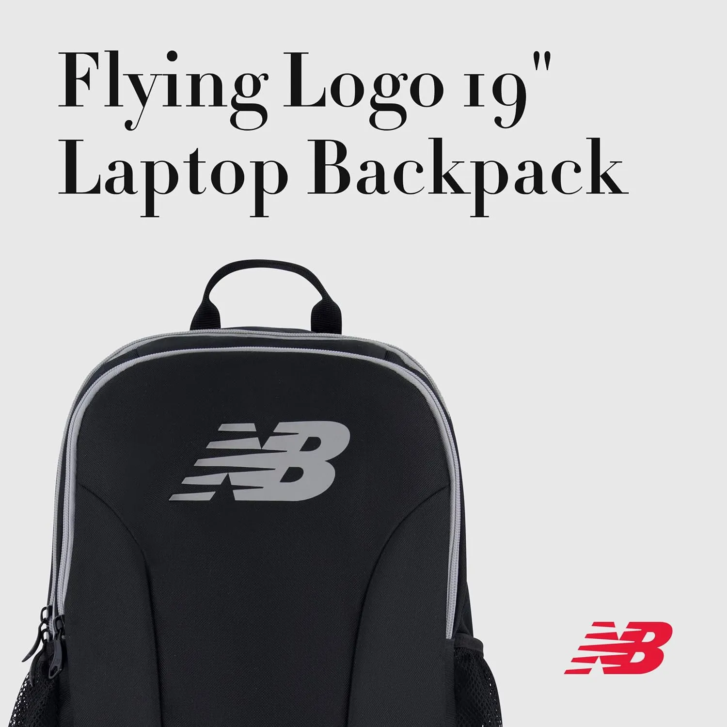 New Balance Laptop Backpack, Travel Computer Bag for Men and Women, Black, 19 Inch