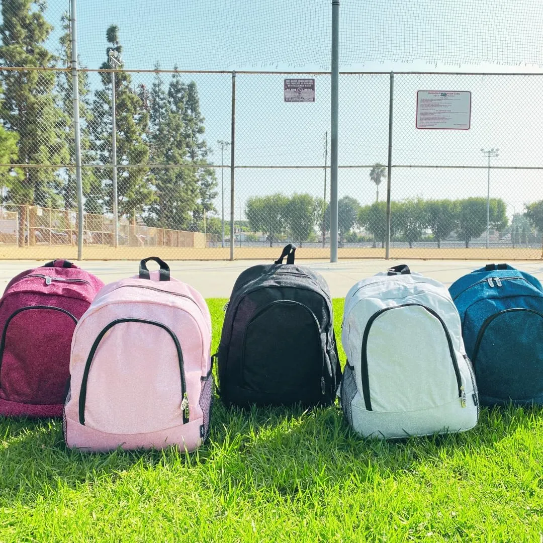 NGIL Canvas School Backpack (Glitter-Hot Pink)