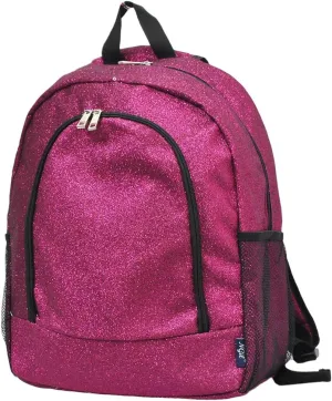 NGIL Canvas School Backpack (Glitter-Hot Pink)