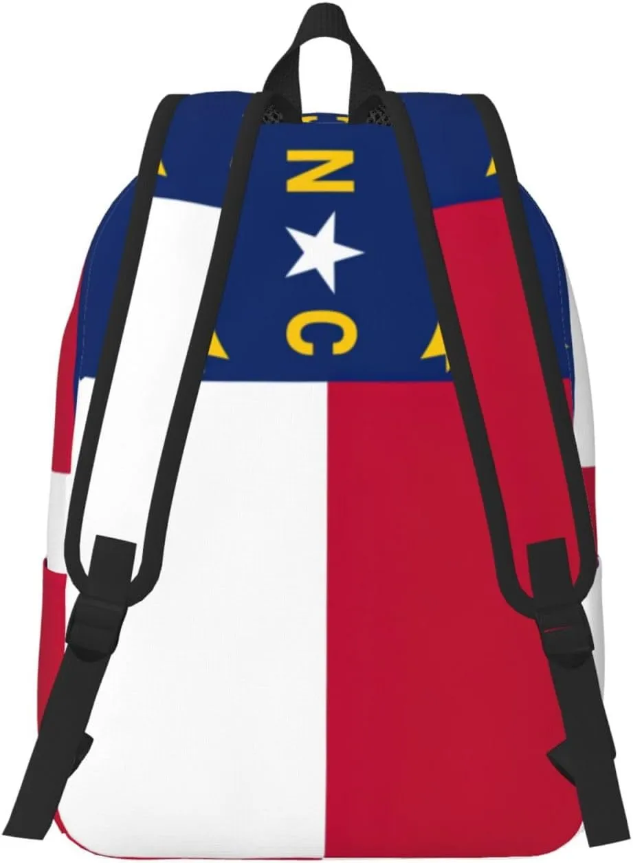 North Carolina state flag print Large Laptop Backpack for Women, Work Business Backpacks College Bookbag for School