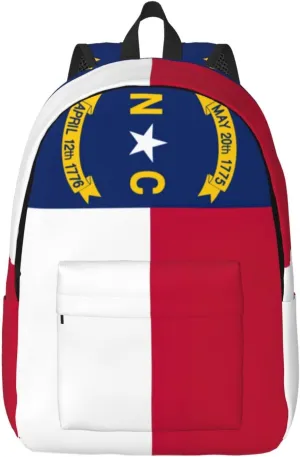 North Carolina state flag print Large Laptop Backpack for Women, Work Business Backpacks College Bookbag for School