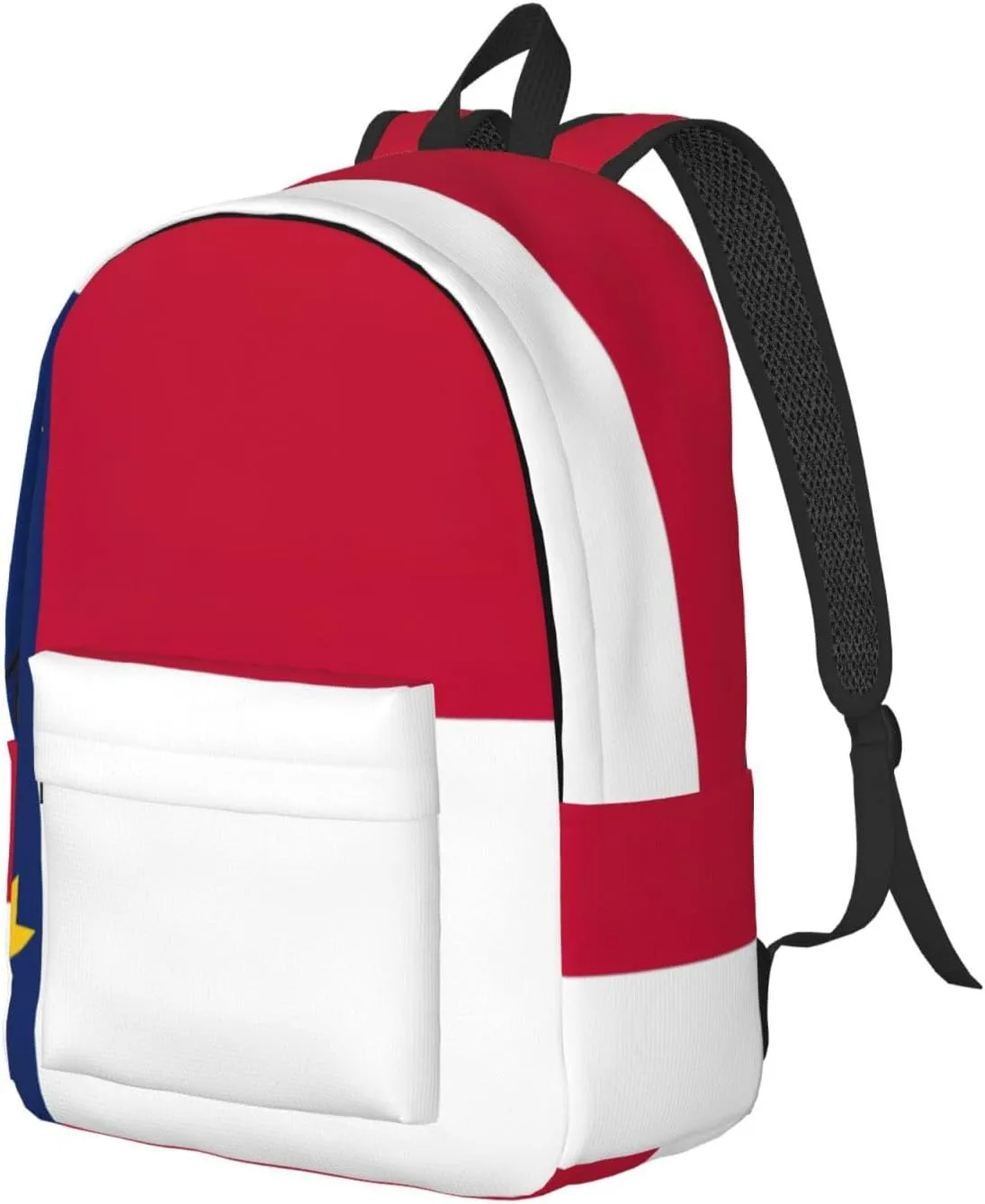 North Carolina State Flag Print Vintage Canvas Backpack,Travel Bag,Stylish And Lightweight With Multiple Pockets