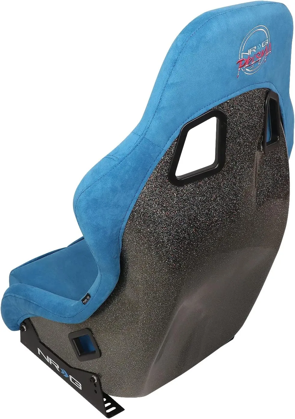 NRG Innovations NRG-FRP-303BL-ULTRA Universal Prisma Ultra Fixed Back Bucket Racing Seat for 6-Point Harnesses,Size M,Blue/Gold Glitter,22" W X 34" H X 21" D