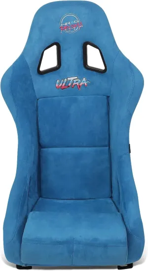 NRG Innovations NRG-FRP-303BL-ULTRA Universal Prisma Ultra Fixed Back Bucket Racing Seat for 6-Point Harnesses,Size M,Blue/Gold Glitter,22" W X 34" H X 21" D