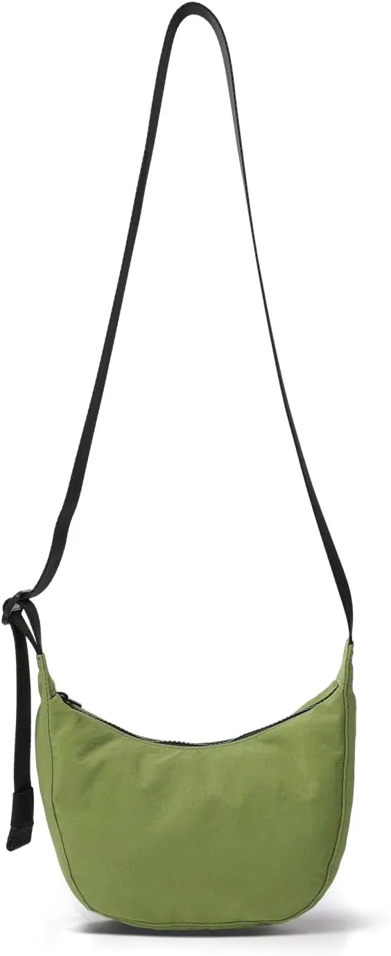 Nylon Crescent Bag - Casual Shoulder Crossbody with Adjustable Strap & Dual Interior Pockets