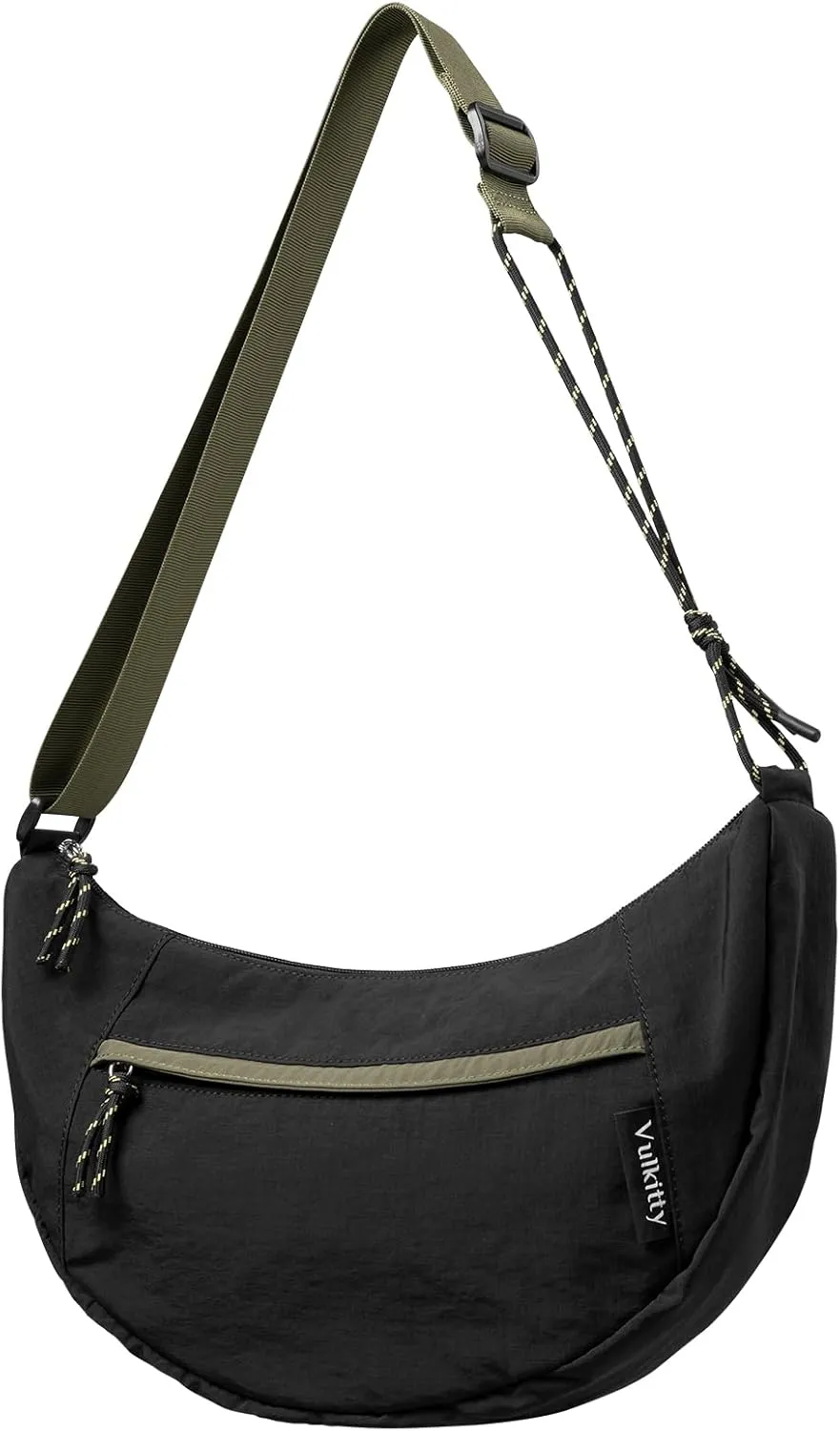 Nylon Crescent Bag Crossbody, Casual Sling Bag Half Moon Hobo Purse For Women Men