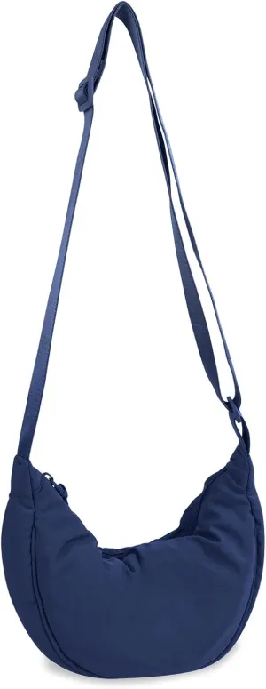 Nylon Crescent Crossbody Bag for Women Purses Trendy Men,Small Travel Sling Bag Hobo
