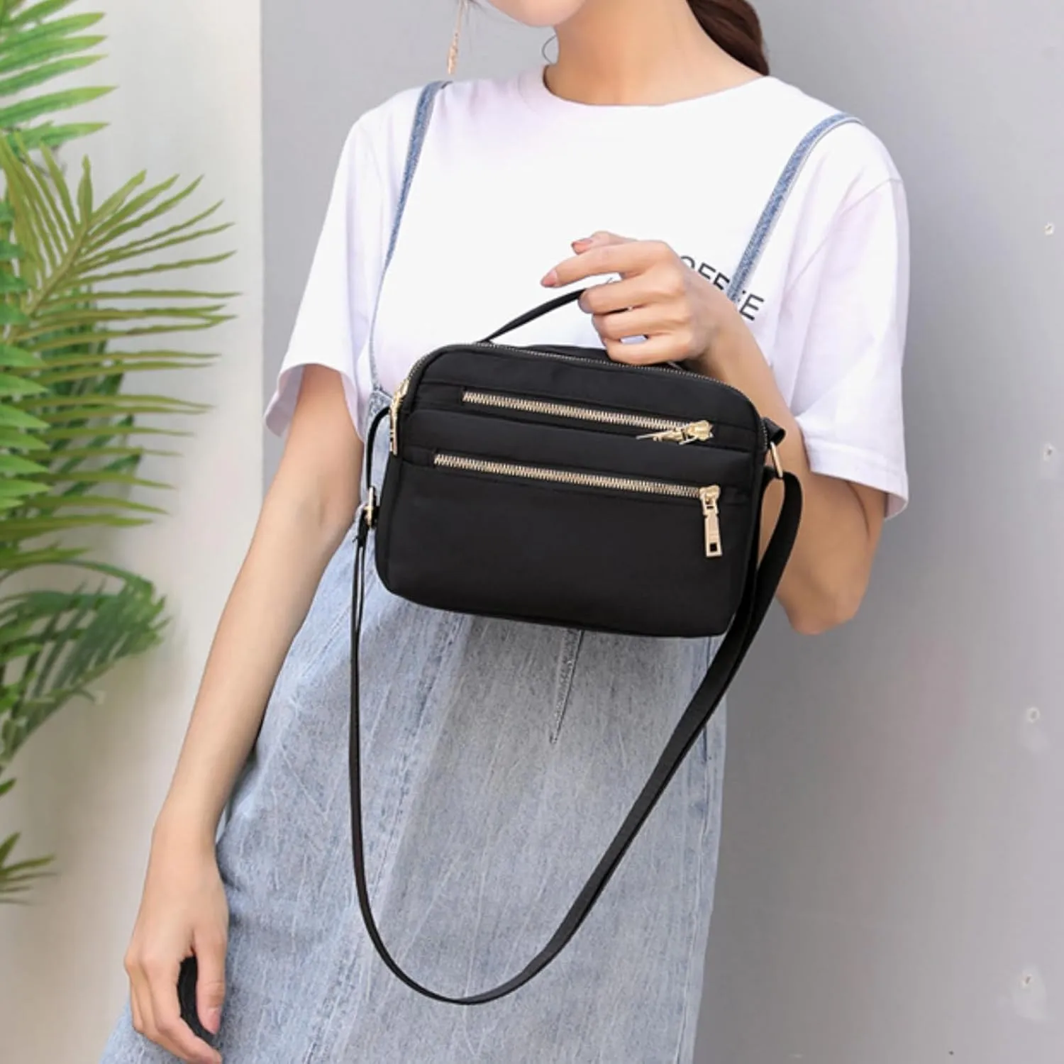 Nylon Crossbody Bag for Women, Waterproof Shoulder Purse Bag with Adjustable Strap, Crossbody Handbag for Women