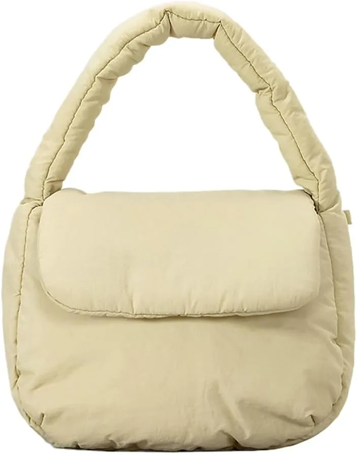 Nylon Handbags for Women Cute Candy Color Crossbody Bags for Women with Chain Quilted Satchel Clutch and Purse Saddle Bag