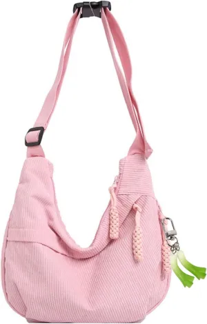 Nylon Hobo Crescent Crossbody Bag for Women,Dumpling Bag Moon Shoulder Bag