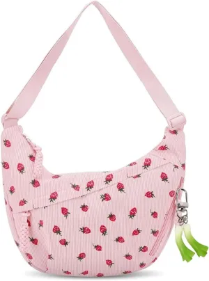Nylon Hobo Crescent Crossbody Bag for Women,Dumpling Bag Moon Shoulder Bag