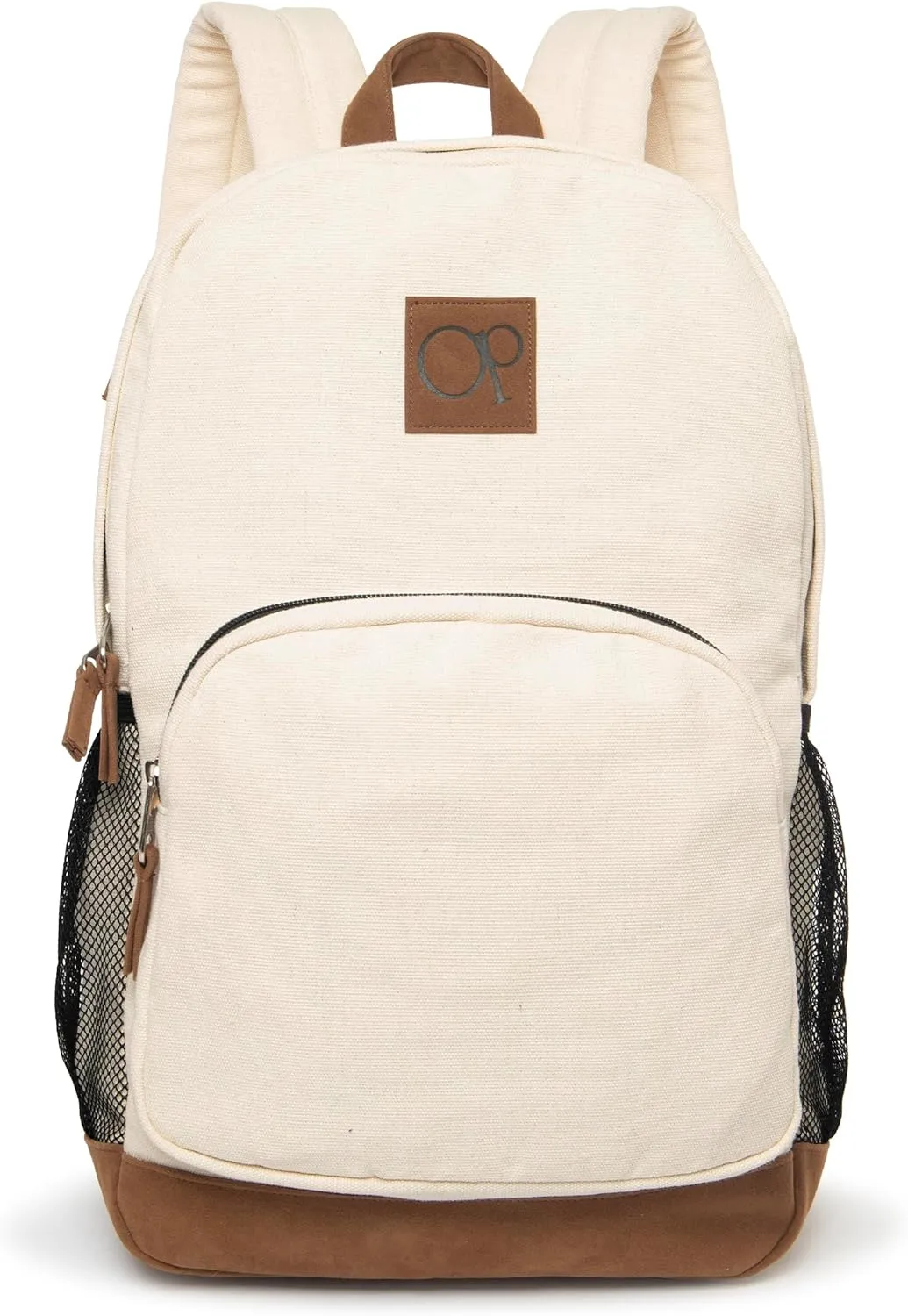 Ocean Pacific La Playa Soft Cotton Canvas Backpack for Travel, Sports, Beach, Work, Casual Daily Pack for Men Women Fits 15.6 Inch Laptop (Beach)