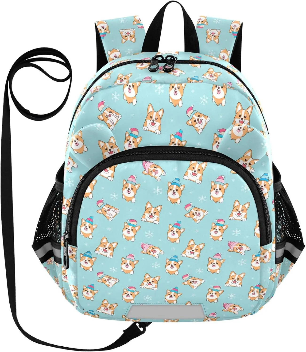 ODAWA Children's Leash Backpacks Cute Dogs Blue Kid Backpacks, Kindergarten Backpack for Boys
