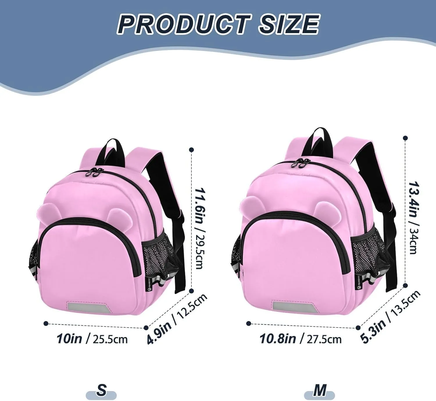 ODAWA Toddler Leash Backpacks, Pearl Pink Kids Travel Backpack for Airplane 3-6 Years
