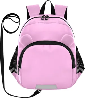 ODAWA Toddler Leash Backpacks, Pearl Pink Kids Travel Backpack for Airplane 3-6 Years