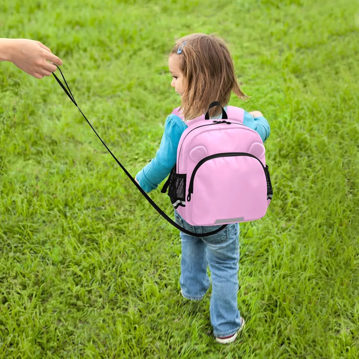 ODAWA Toddler Leash Backpacks, Pearl Pink Kids Travel Backpack for Airplane 3-6 Years