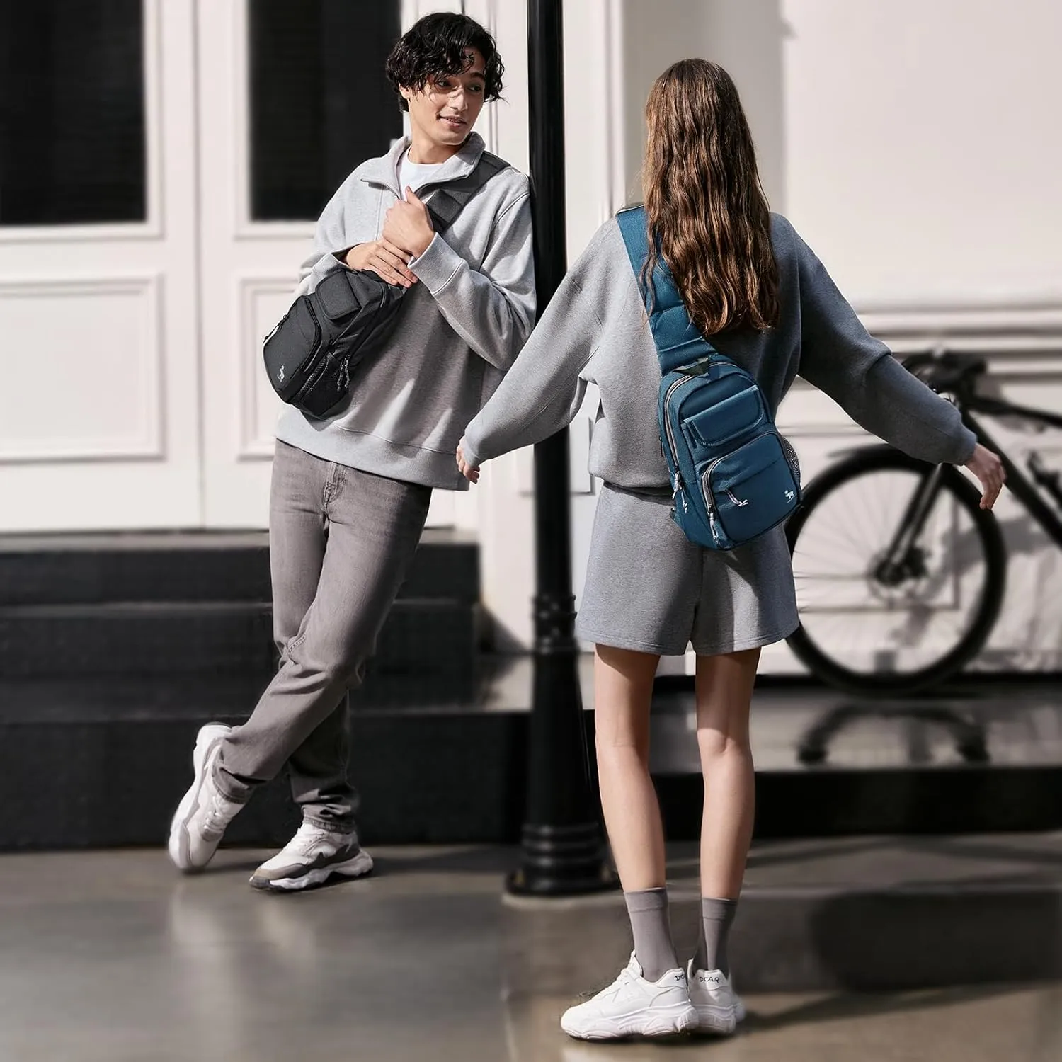 OIWAS Sling Bag Crossbody Backpack for Men, One Strap Backpack Hiking Daypack Chest Bag for Women