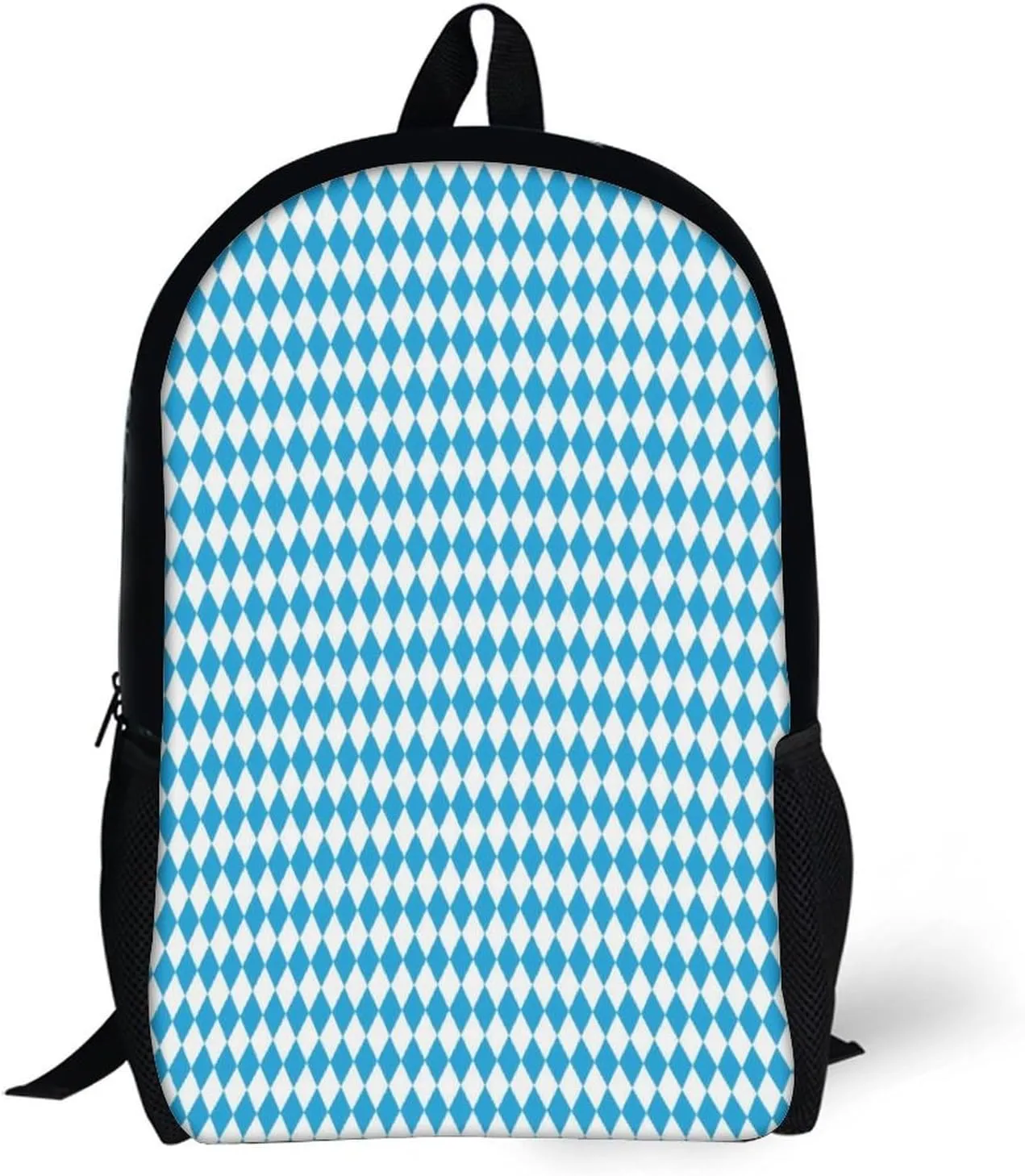 Oktoberfest Bavarian Blue And White Backpack Lightweight Waterproof Backpacks Laptop Backpack for Unisex Casual Travel Daypacks Large Capacity