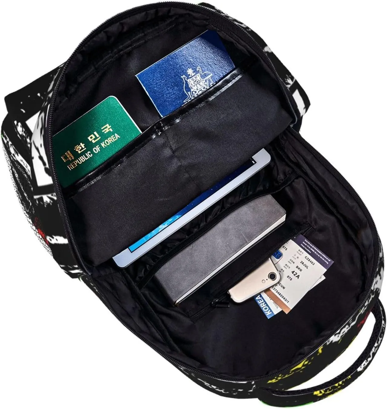 One Loves Jamaican Rasta Reggae Casual Backpacks Sport Backpack Travel Rucksack Canvas Daypack Workout Bags with Pockets for Gym Working Hiking