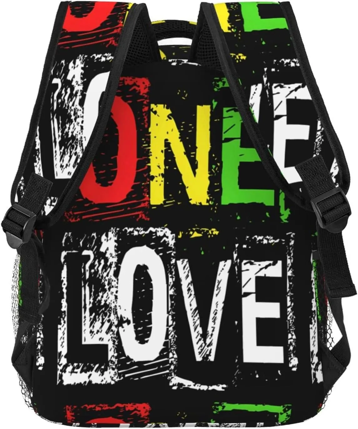 One Loves Jamaican Rasta Reggae Casual Backpacks Sport Backpack Travel Rucksack Canvas Daypack Workout Bags with Pockets for Gym Working Hiking