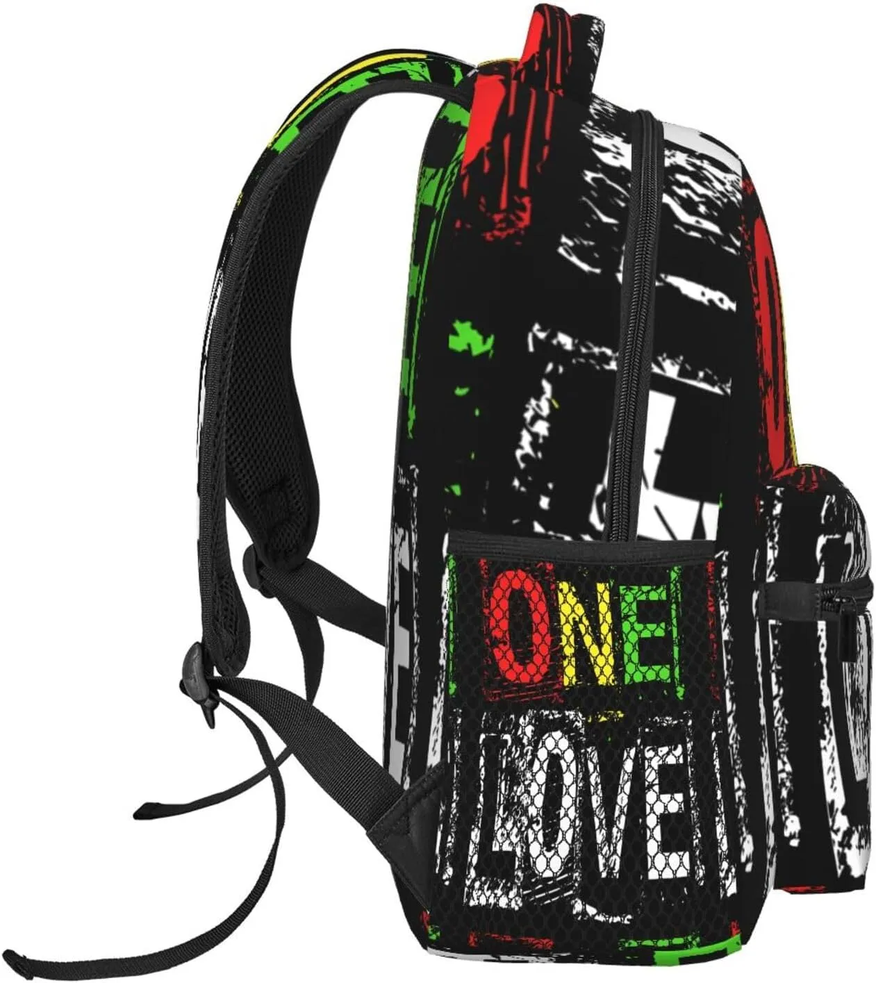 One Loves Jamaican Rasta Reggae Casual Backpacks Sport Backpack Travel Rucksack Canvas Daypack Workout Bags with Pockets for Gym Working Hiking