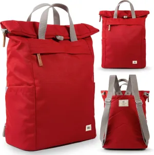 ORI LONDON Rolltop Backpack - Large Travel Backpack with Lots of Pockets for Men & Women - The Finchley, Mars Red