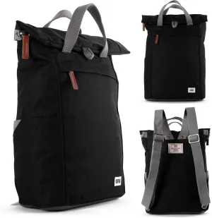 ORI LONDON Rolltop Backpack - Medium Travel Backpack with Lots of Pockets for Men & Women - The Finchley, Ash