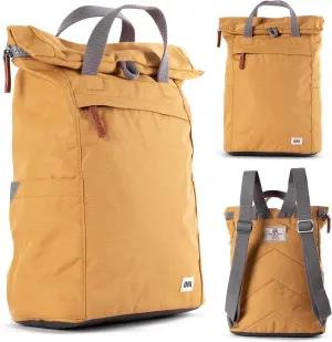 ORI LONDON Rolltop Backpack - Medium Travel Backpack with Lots of Pockets for Men & Women - The Finchley, Flax