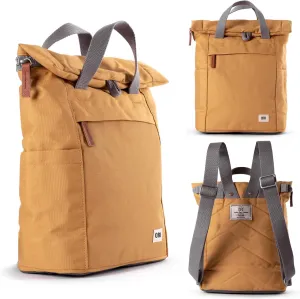 ORI LONDON Rolltop Backpack - Small Travel Backpack with Lots of Pockets for Men & Women - The Finchley, Flax