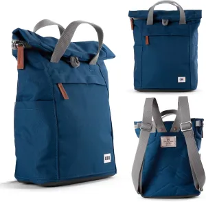 ORI LONDON Rolltop Backpack - Small Travel Backpack with Lots of Pockets for Men & Women - The Finchley, Marine