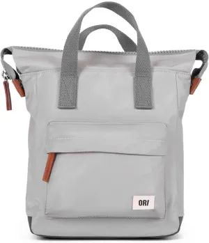 ORI LONDON Small Tote Bag Backpack - Nylon Tote Backpack for Women & Men - Wide Mouth, Chunky Zippers - The Bantry, Mist