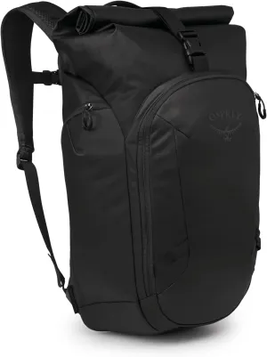 Osprey Transporter Roll Top Commuter Backpack, Raven Black