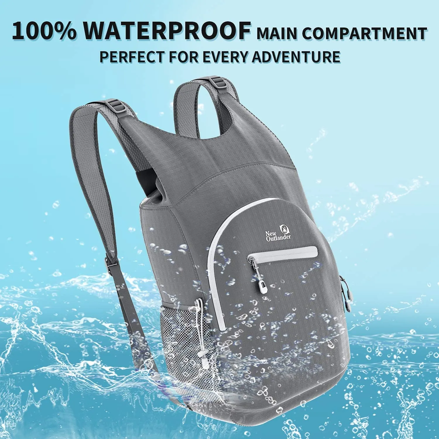 Outlander 100% Waterproof Hiking Backpack Lightweight Packable Travel Daypack